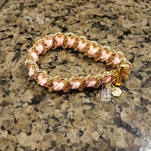 2/$25 Handmade Cross Weave Bracelet w/ Gold Chain